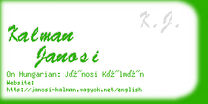 kalman janosi business card